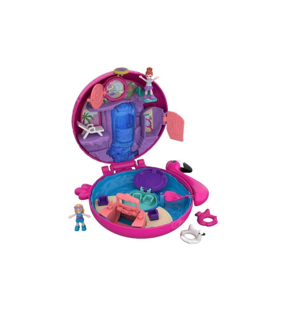 POLLY POCKET - Ensemble de pions La Piscine Du Flamant Rose