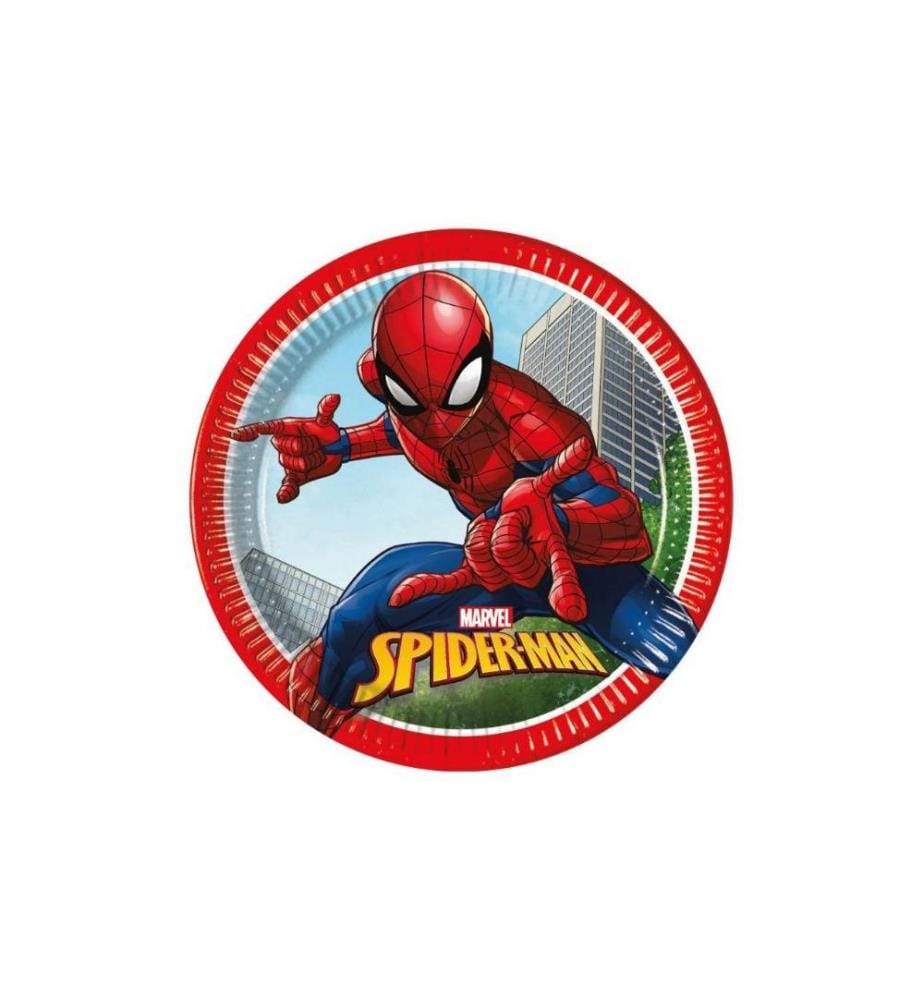 AMSCAN - Assiettes jetables Spiderman 8 pièces