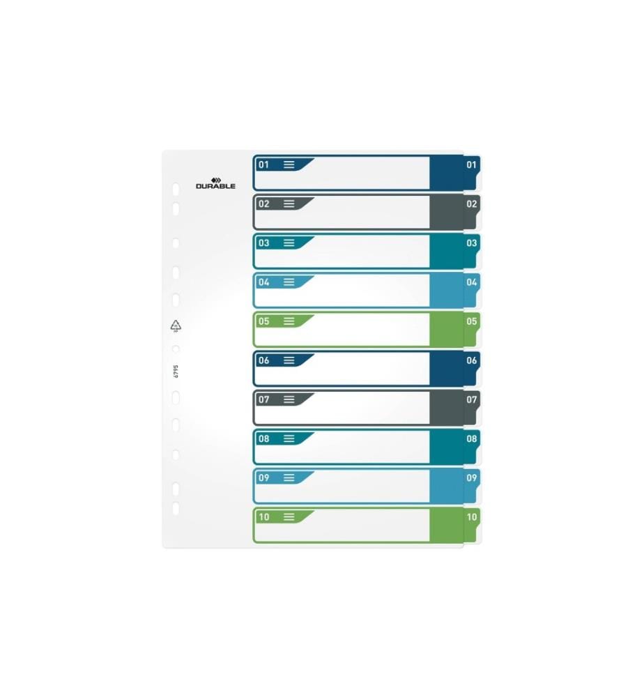 DURABLE - Registre A4+, 1-10, 5 couleurs