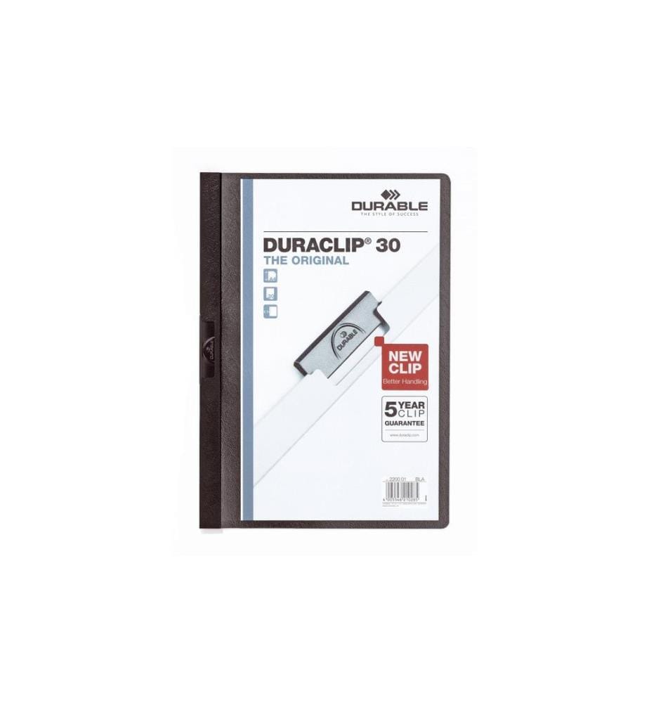 DURABLE - Chemises à clip Duraclip 30 A4, Noir