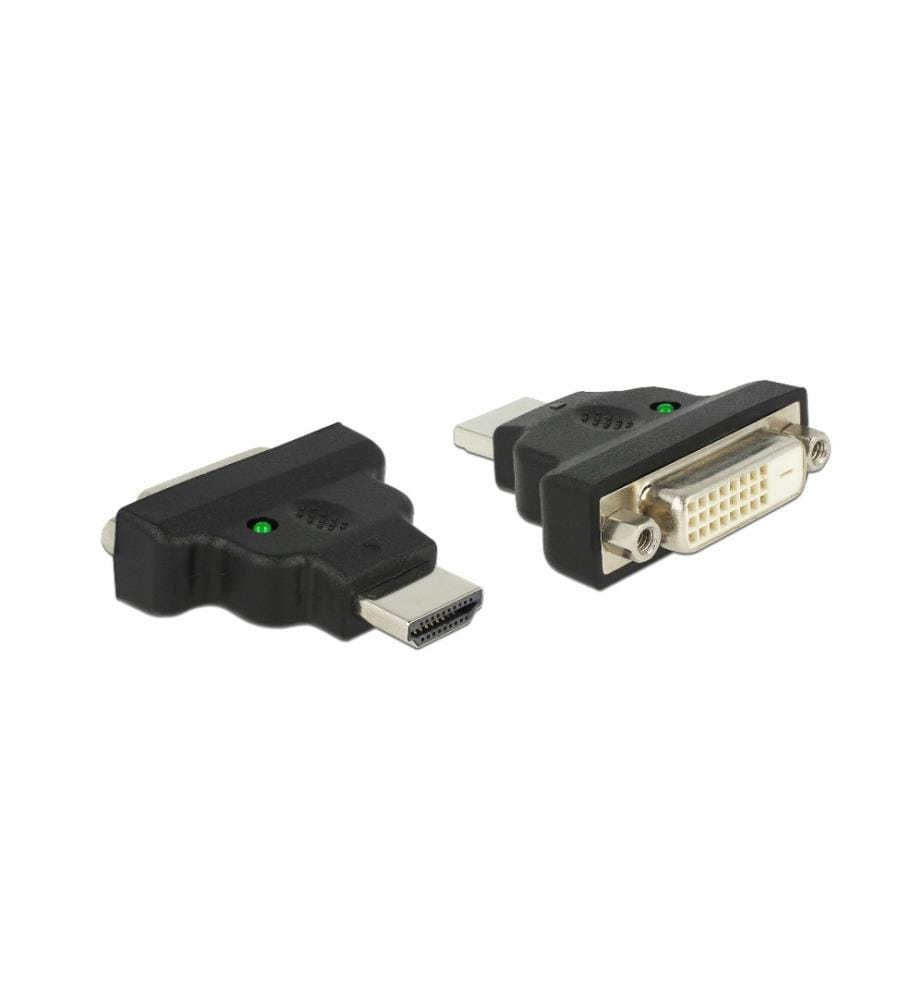 DELOCK - Adaptateur HDMI - DVI-D 24+1 broches, avec LED, 1 pièce