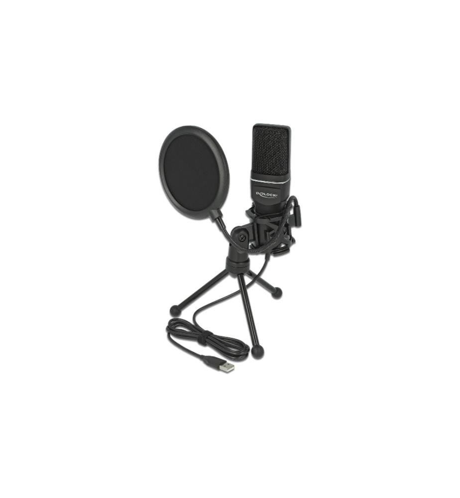DELOCK - Microphone à condensateur USB pour les jeux et le podcasting