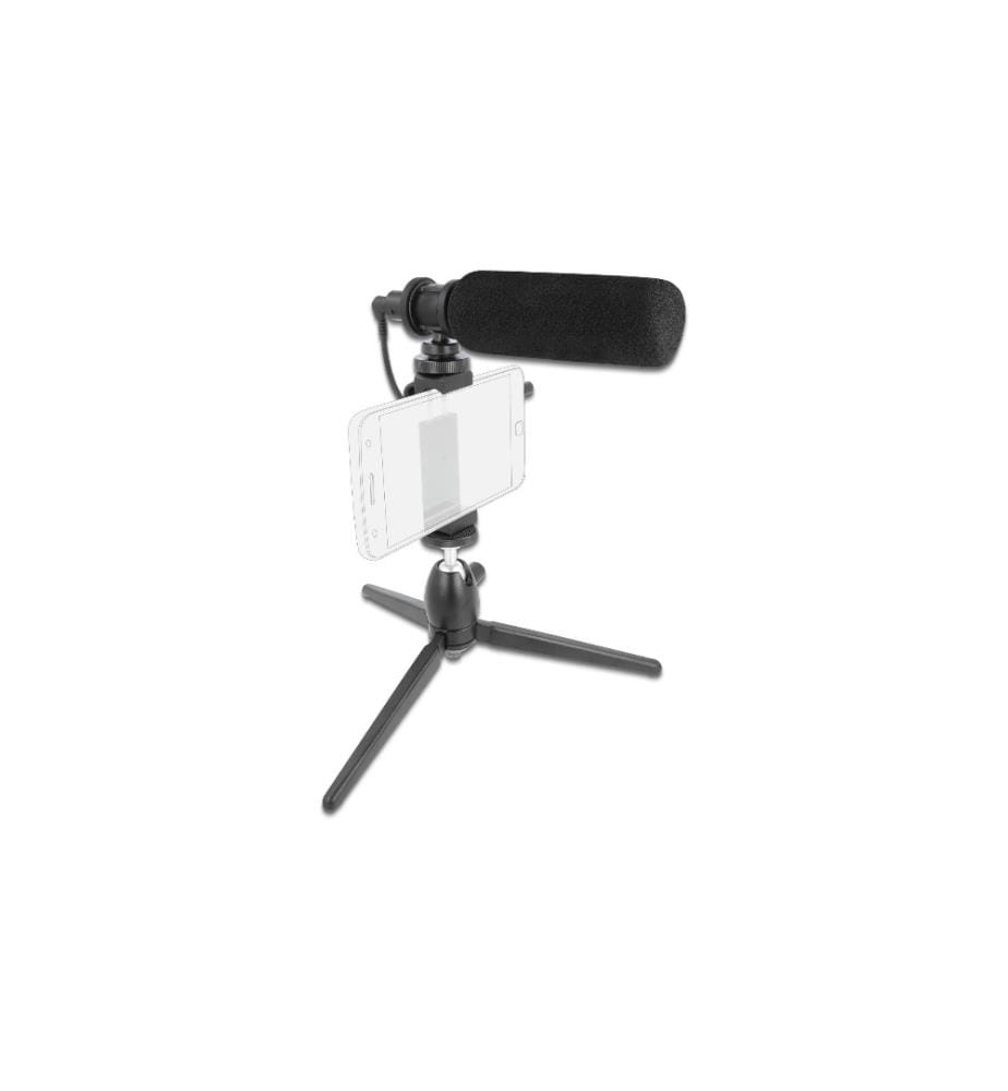 DELOCK - Microphone Vlog Shotgun Set pour les smartphones et caméras DSLR