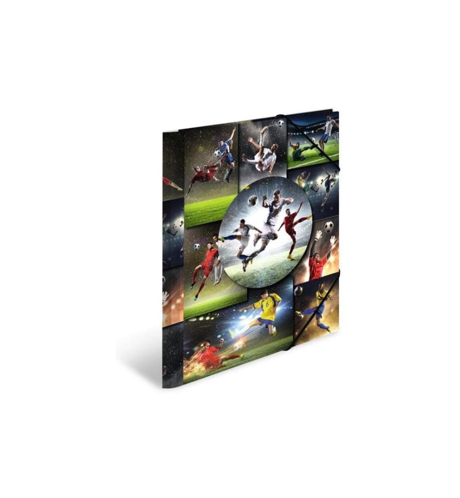 HERMA - Portfolio à ruban élastique A4 Football, polypropylène, avec impression intérieure