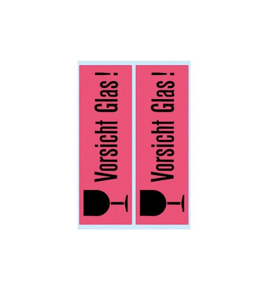 HERMA - Stickers Étiquettes de texte 39 x 118 mm Vorsicht Glas