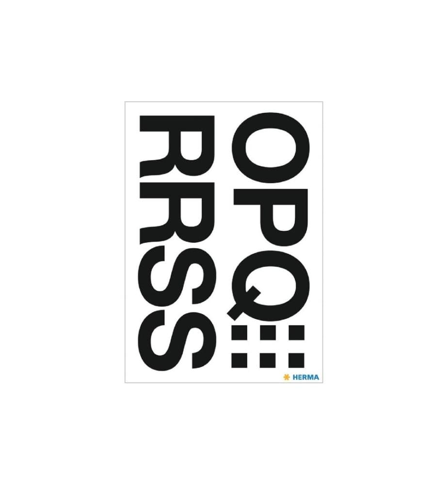 HERMA - Stickers Autocollants de numéros Lettres O  Z, 33, 2 feuilles