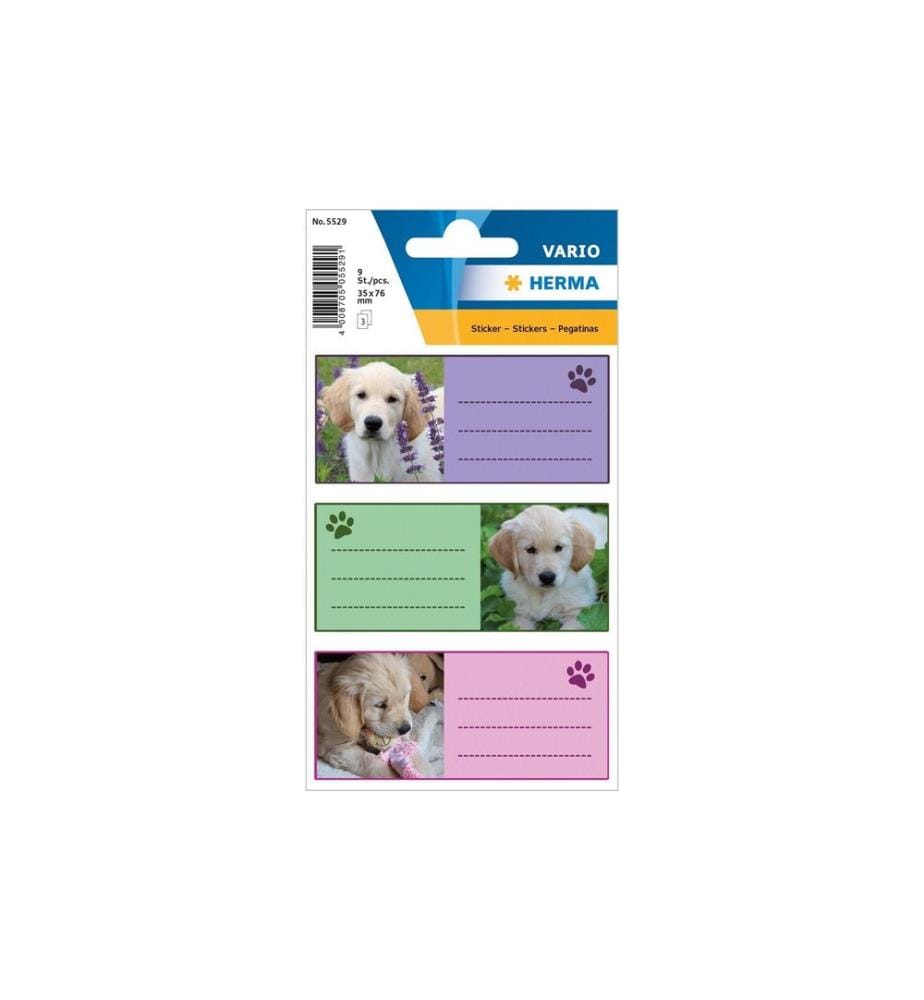 HERMA - Stickers Étiquettes scolaires Hunde