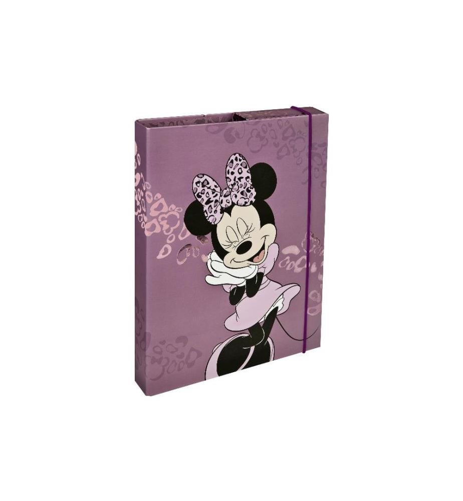UNDERCOVER - Portfolio à ruban élastique A4 Minnie Mouse, dos 4 cm Rose fonce
