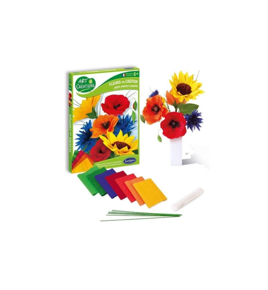 SENTOSPHERE - Kits de bricolage Fleurs en Crépon