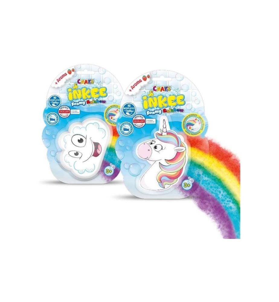CRAZE - Perles de bain Bombe de bain Inkee Foamy Rainbow 1 Pièce/s