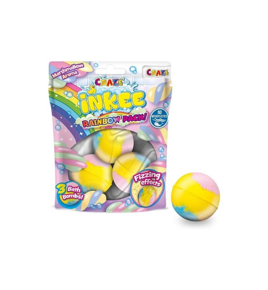 CRAZE - Perles de bain Bombe de bain Inkee : Rainbow 3 Pièce/s