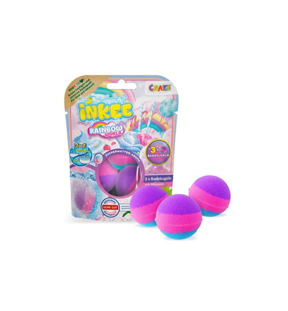 CRAZE - Perles de bain Inkee Rainbow World 3 Pièce/s