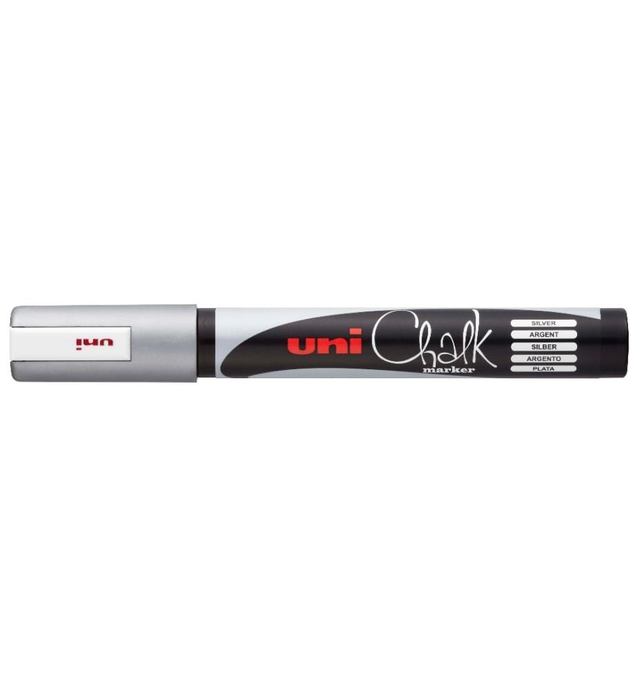 UNI - Marqueur craie liquide UNI - CHALK 1.8 -2.5 mm Argenté