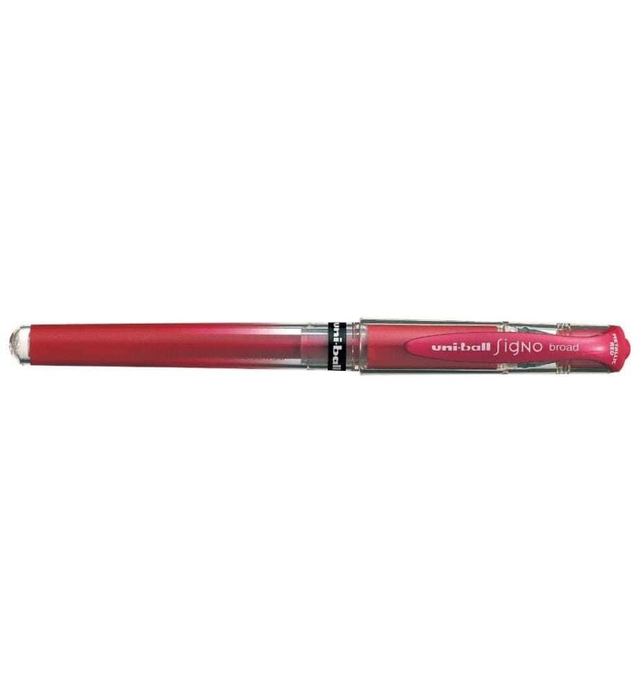 UNI - Stylo à encre gel UNI --ball SIGNO broad 1 mm, Metallic Rouge