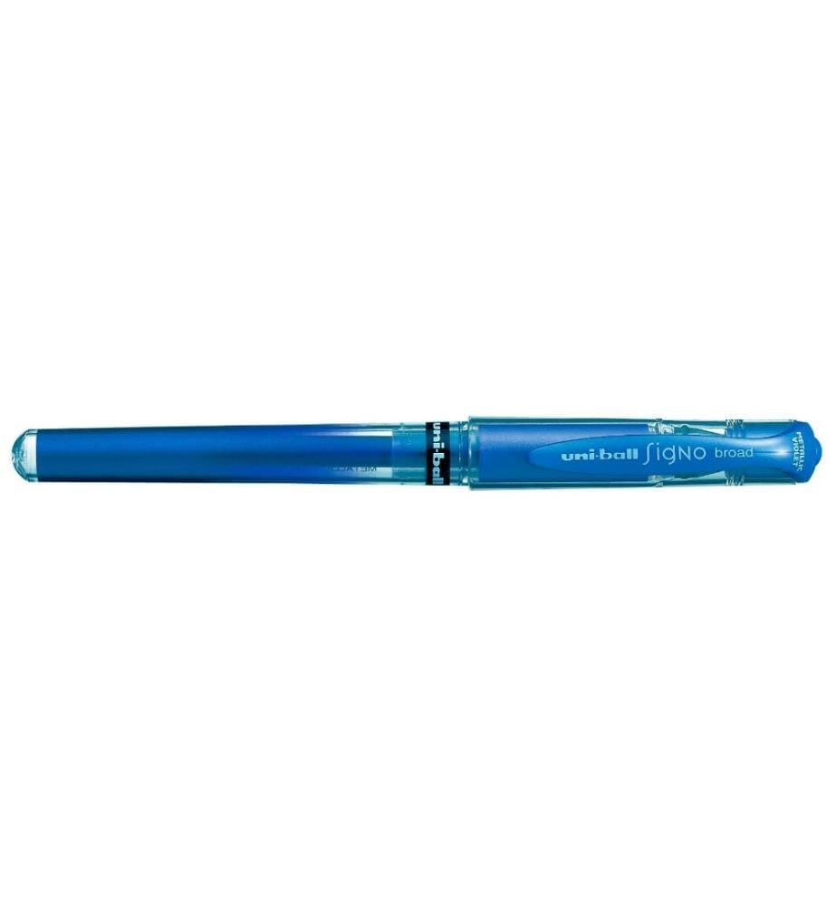 UNI - Stylo à encre gel UNI --ball SIGNO broad 1 mm, Metallic Bleu