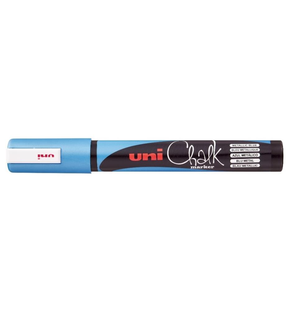 UNI - Marqueur craie liquide UNI - CHALK 1.8 - 2.5 mm Metallic Bleu