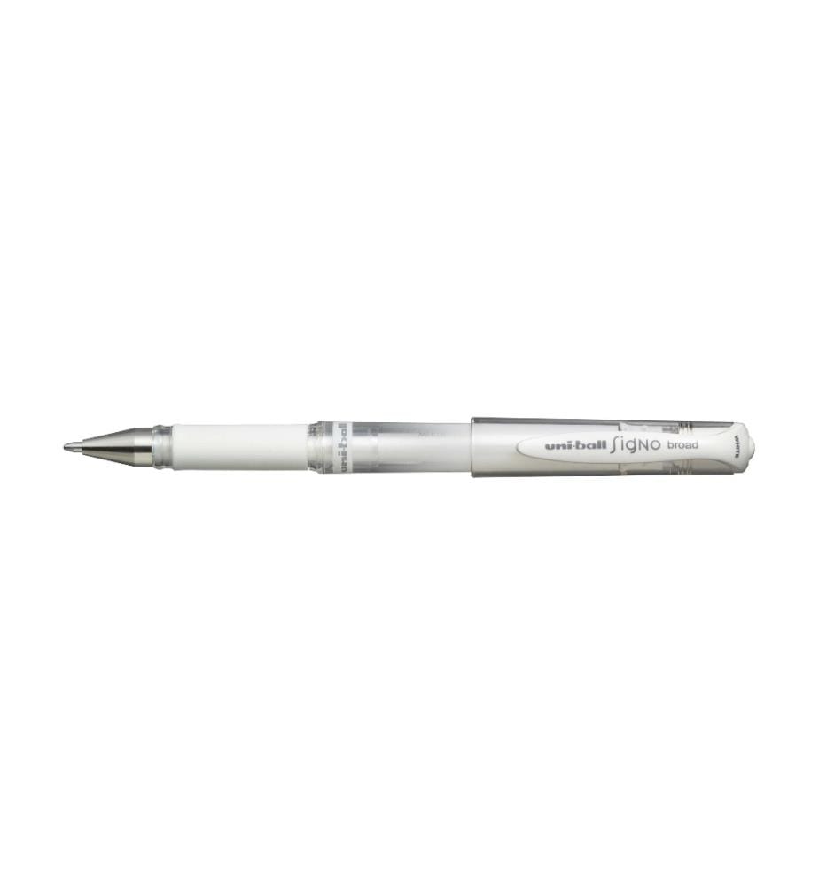 UNI - Stylo à encre gel UNI -BALL SIGNO Broad GS 1 mm Blanc