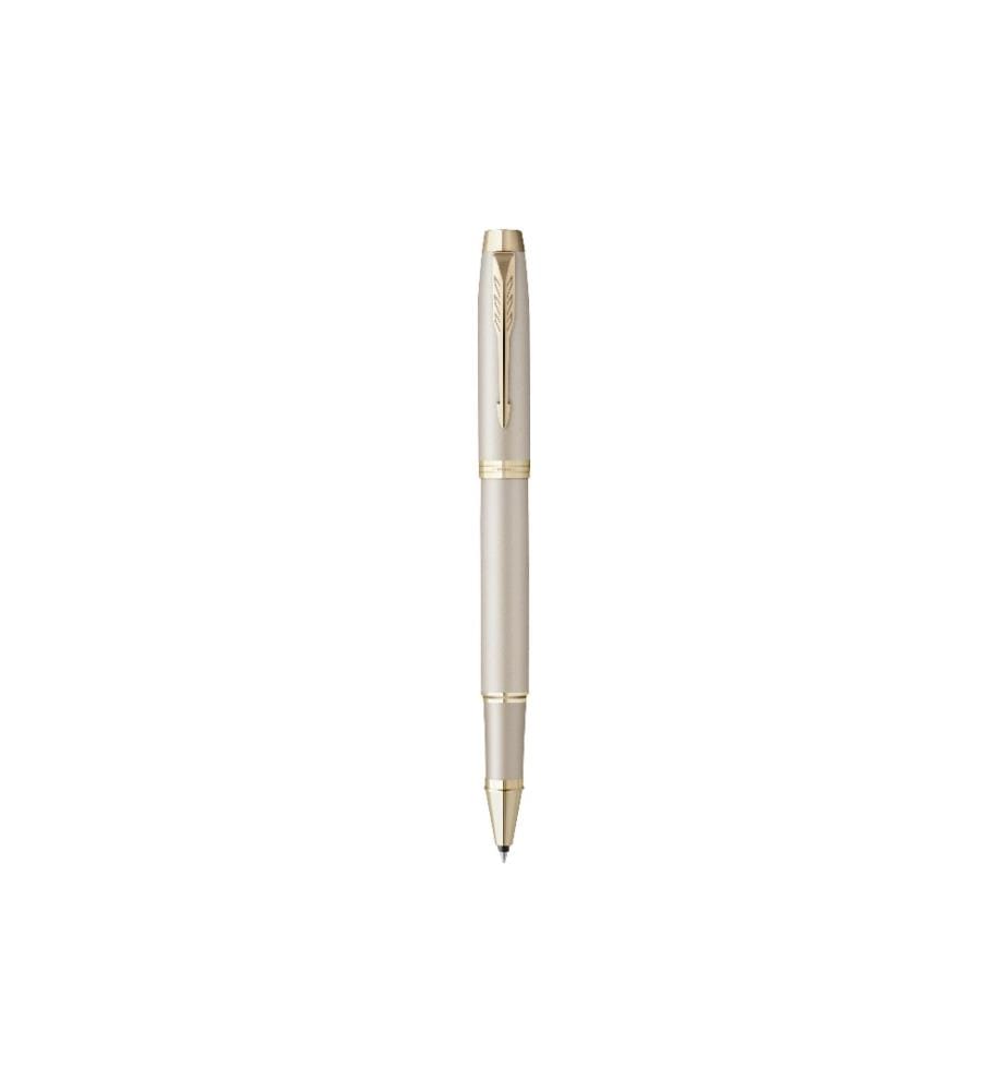 PARKER - Stylo à bille roulante IM Monochrome fin (F), Champagne