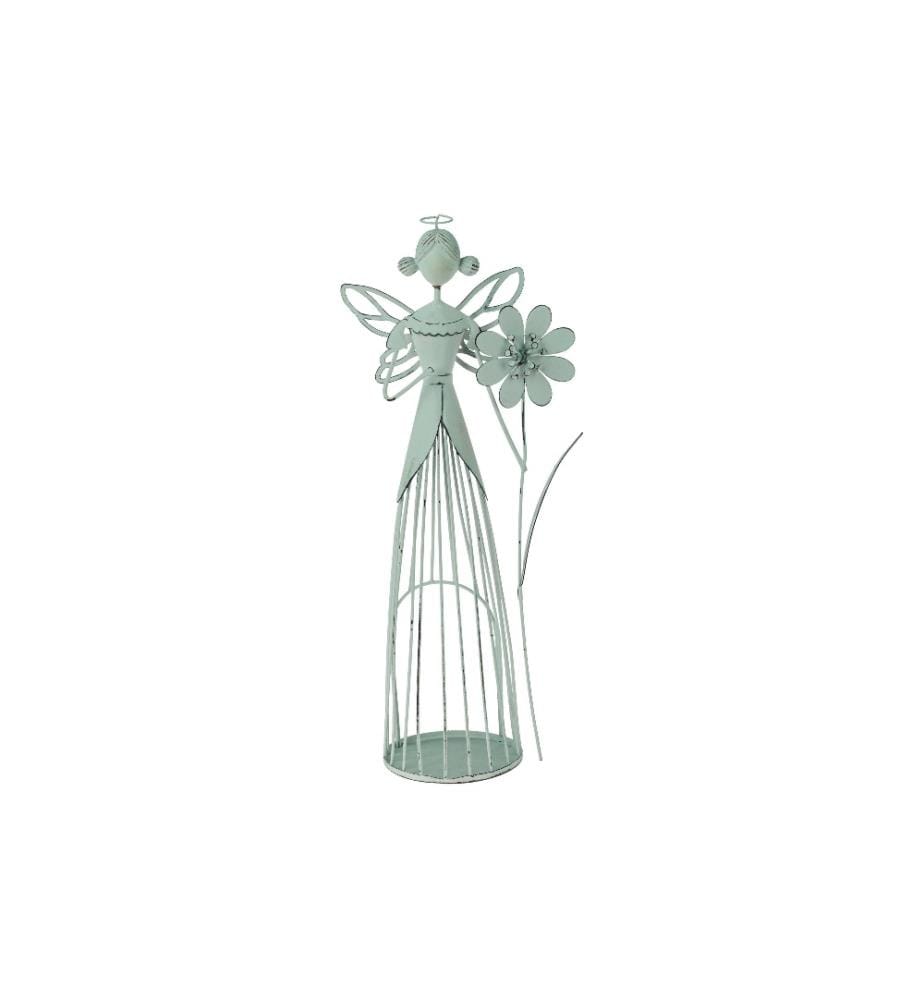 OPIFLOR - Bougeoir à bougie chauffe-plat Elfe 33 cm, Blanc