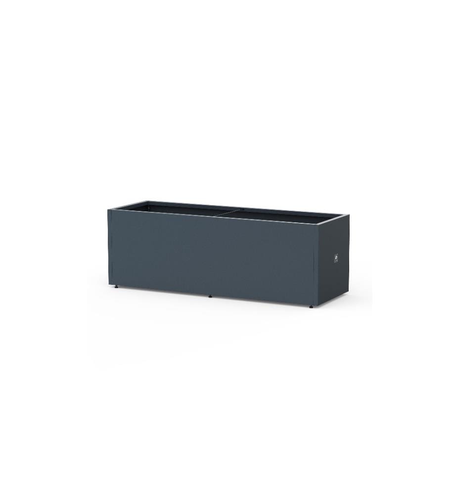 HERSTERA - Bac à fleurs Metal Planter 50, 150 x 50 x 50 cm, anthracite