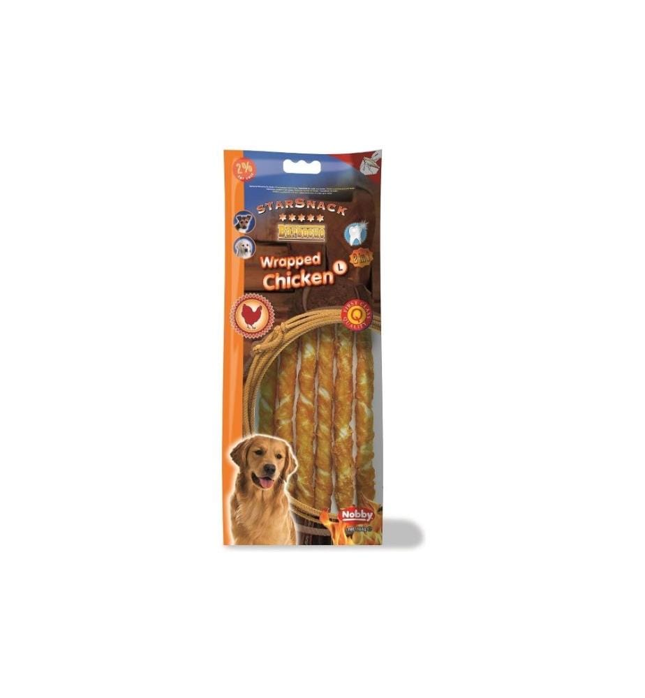 NOBBY - Produit à mâcher StarSnack Barbecue Wrapped Chicken L, 144 g
