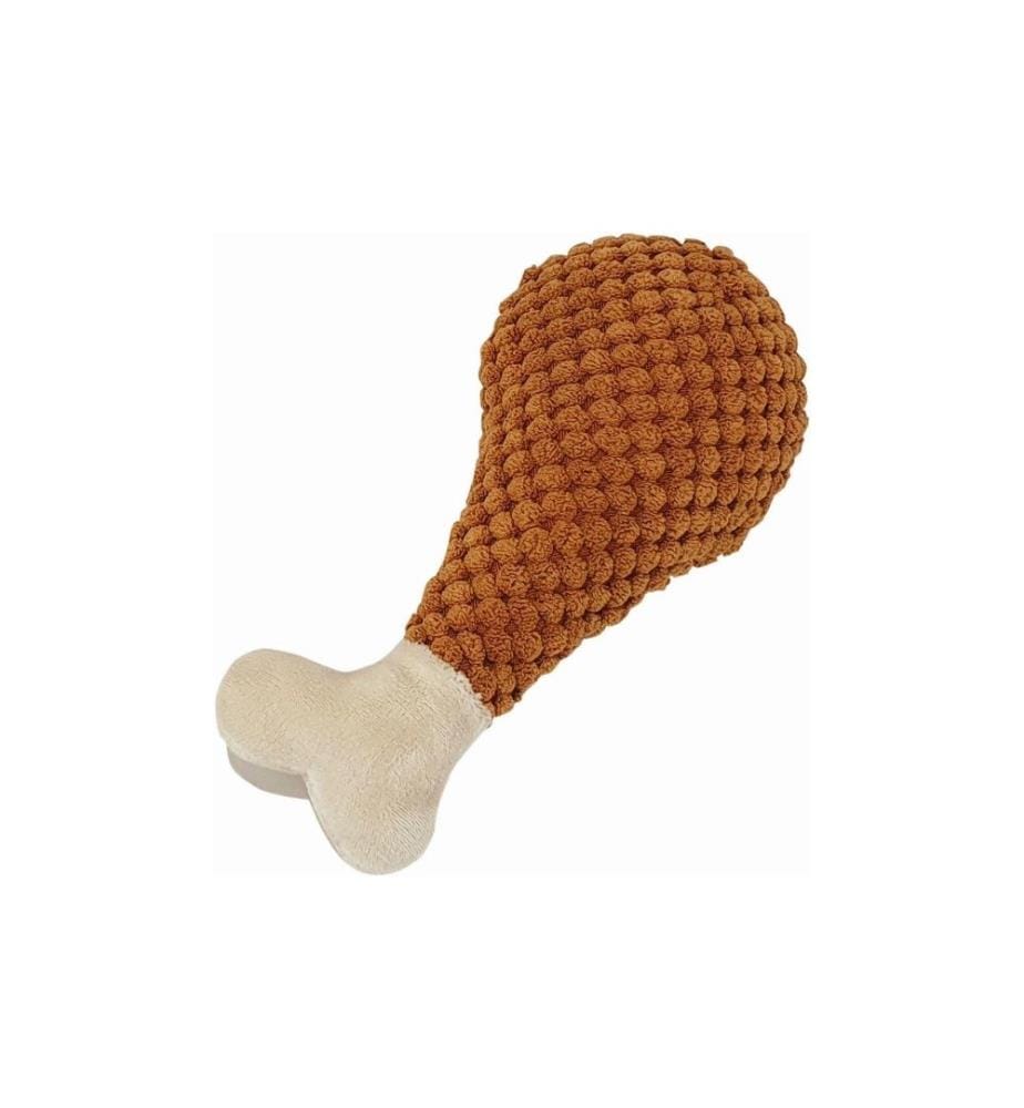 NOBBY - Jouet pour chien Cuisse de poulet alimentaire, 17.5 cm, brun