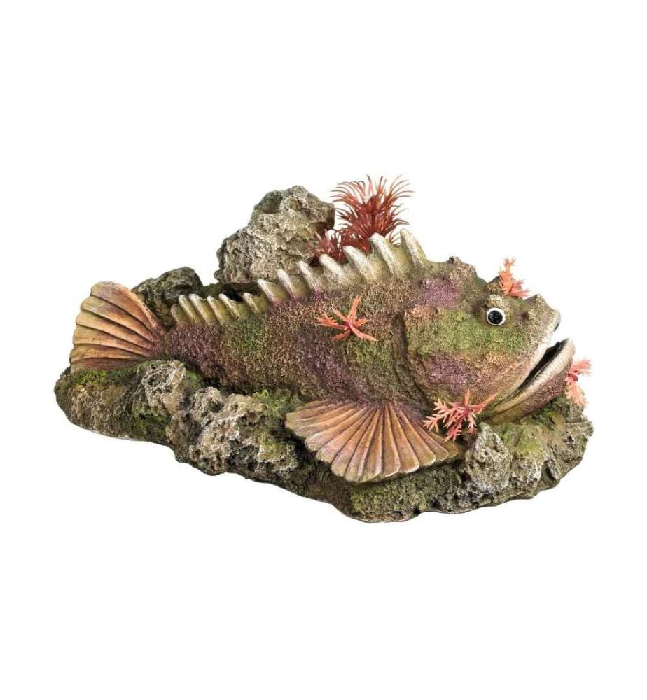 NOBBY - Aqua Ornaments poisson-pierre, 21 x 14.5 x 9 cm
