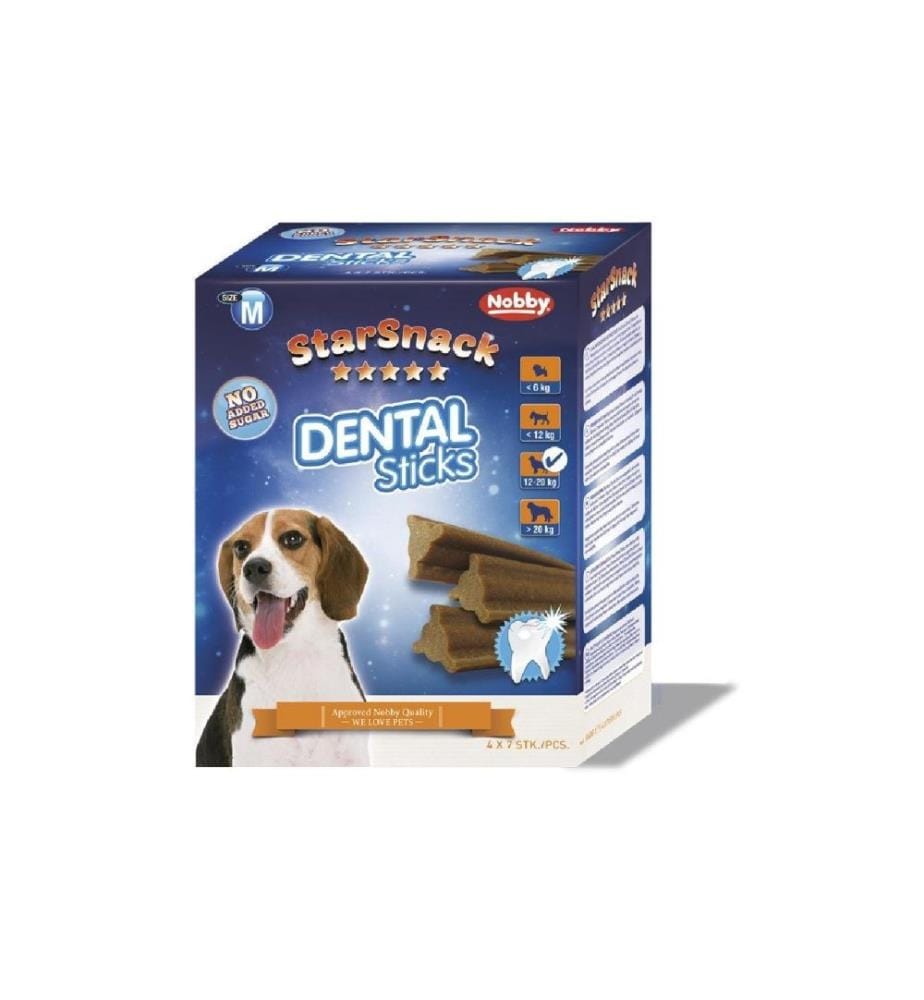 NOBBY - Produit à mâcher StarSnack Dental Sticks medium, 28 pièces, 560 g