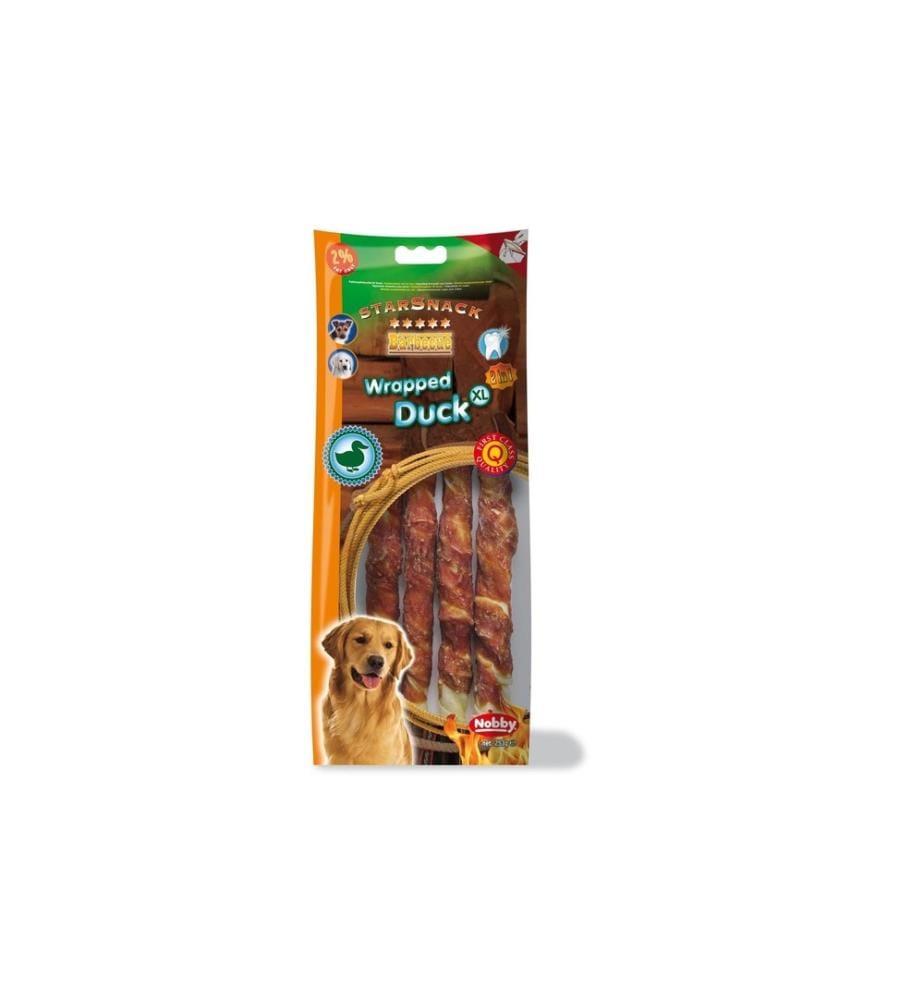 NOBBY - Produit à mâcher StarSnack Barbecue Wrapped Duck XL, 253 g
