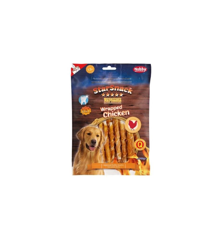 NOBBY - Produit à mâcher StarSnack Barbecue Wrapped Chicken, 900 g