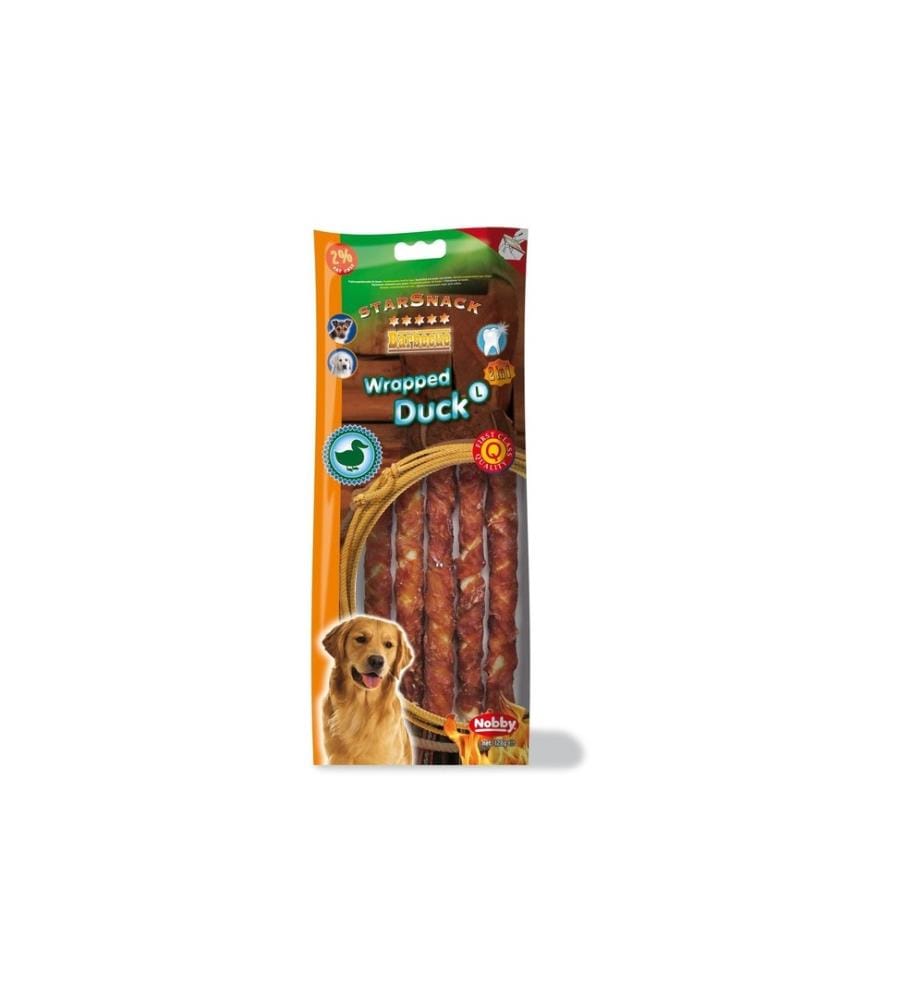 NOBBY - Produit à mâcher StarSnack Barbecue Wrapped Duck L, 128 g