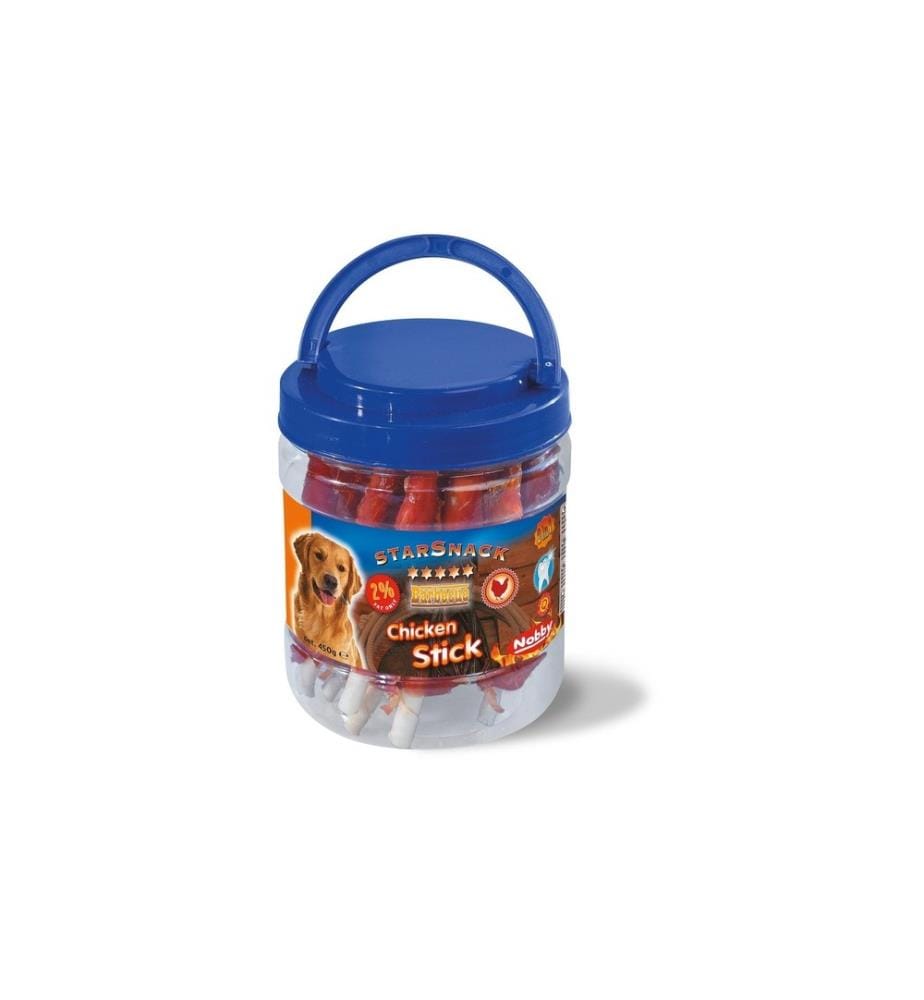 NOBBY - Produit à mâcher StarSnack Barbecue Chicken Stick boîte, 450 g