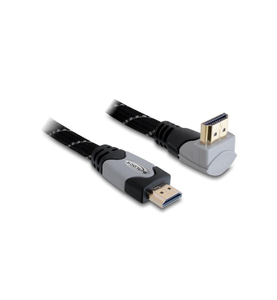 DELOCK - Câble coudé en haut HDMI - HDMI, 1 m, Gris