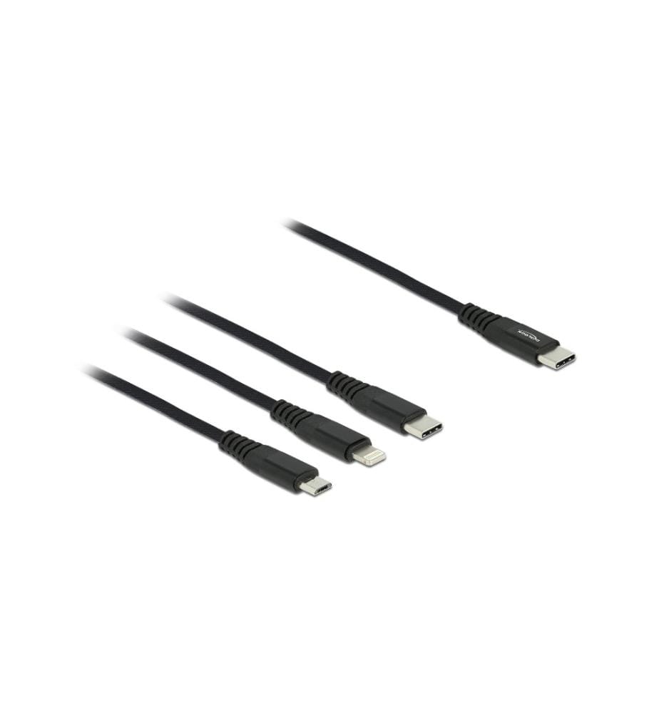 DELOCK - Câble chargeur USB USB C - Lightning/Micro-USB B/USB C 1 m