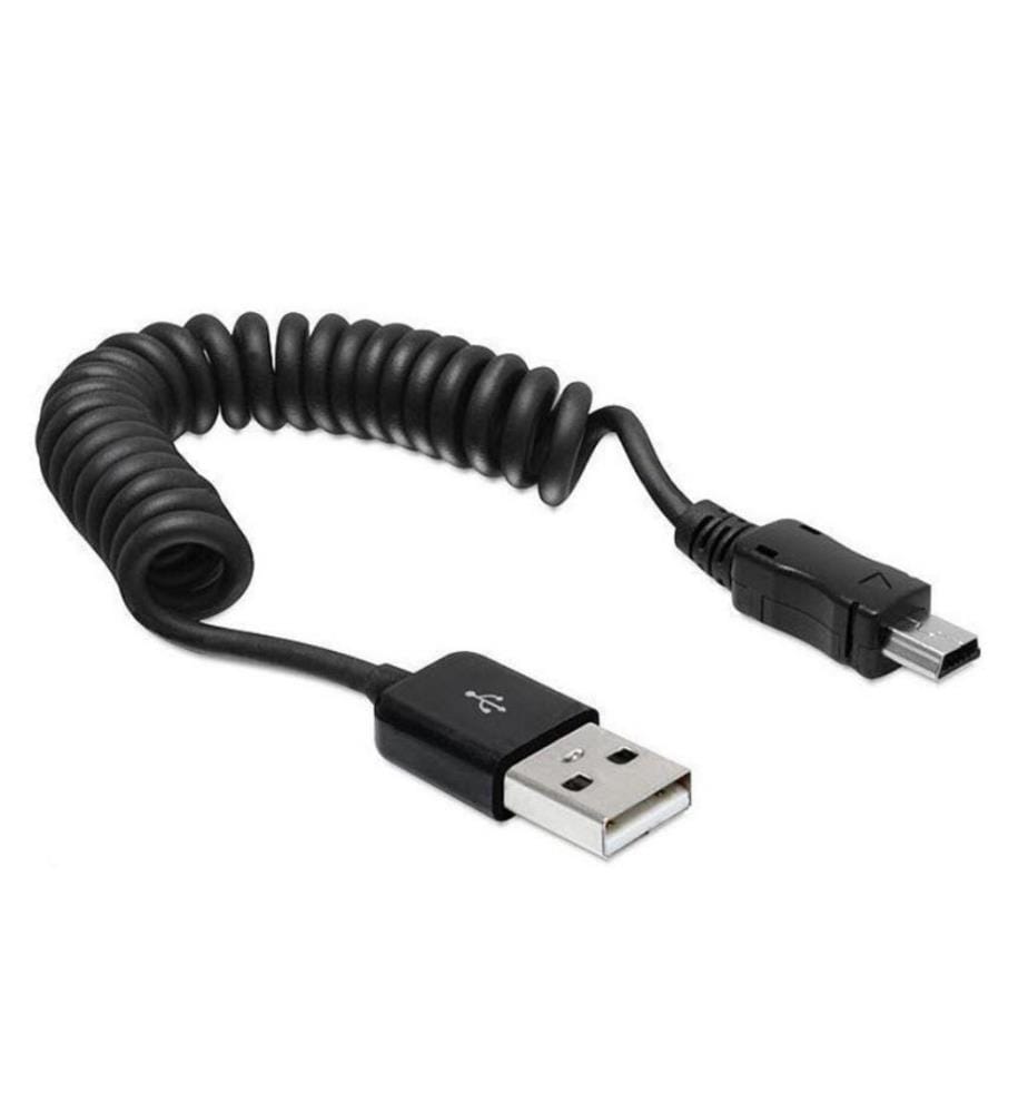 DELOCK - Câble spiralé USB 2.0 USB A - Mini-USB B 0.6 m