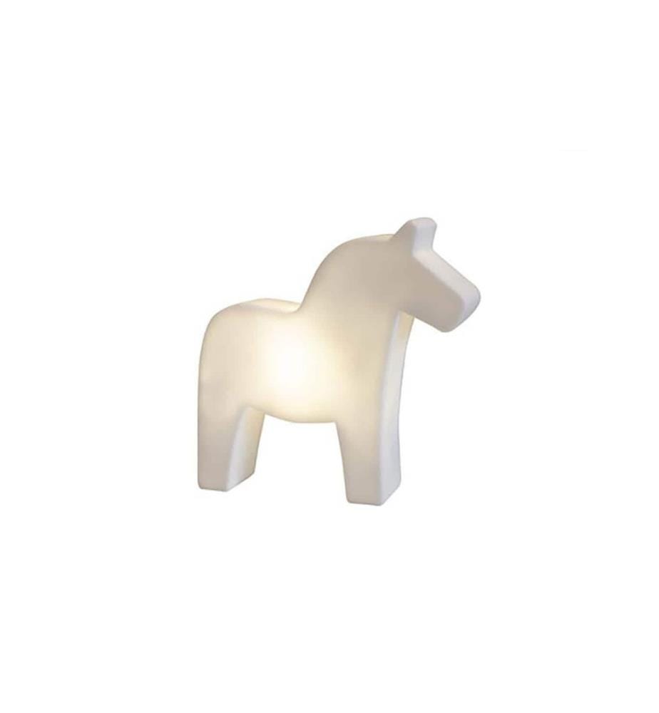8 SEASONS - Design Bougie à motifs Shining Horse Micro, Blanc