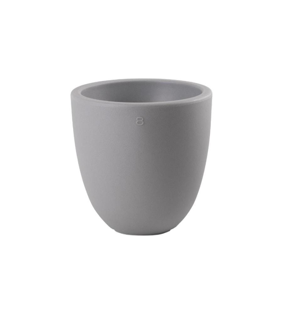 8 SEASONS - Design Pot de fleur SOLAR Shining Curvy Pot S 11L, Gris