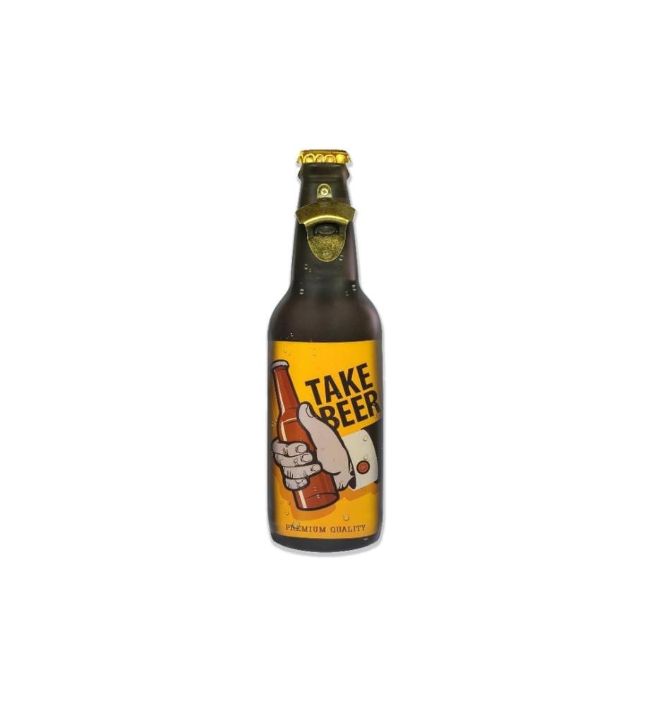 ZEP - Décapsuleur Take Beer Beige/Brun/Jaune