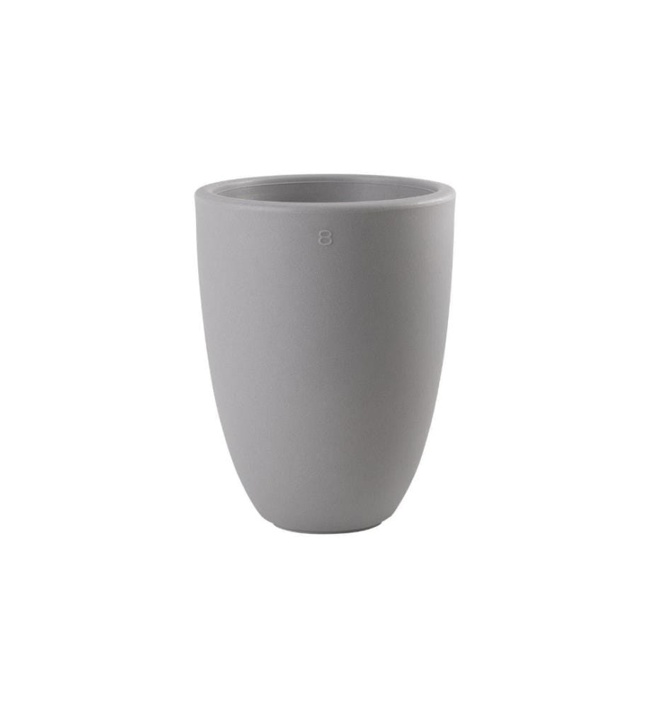 8 SEASONS - Design Pot de fleur SOLAR Shining Curvy Pot M 21L, Gris