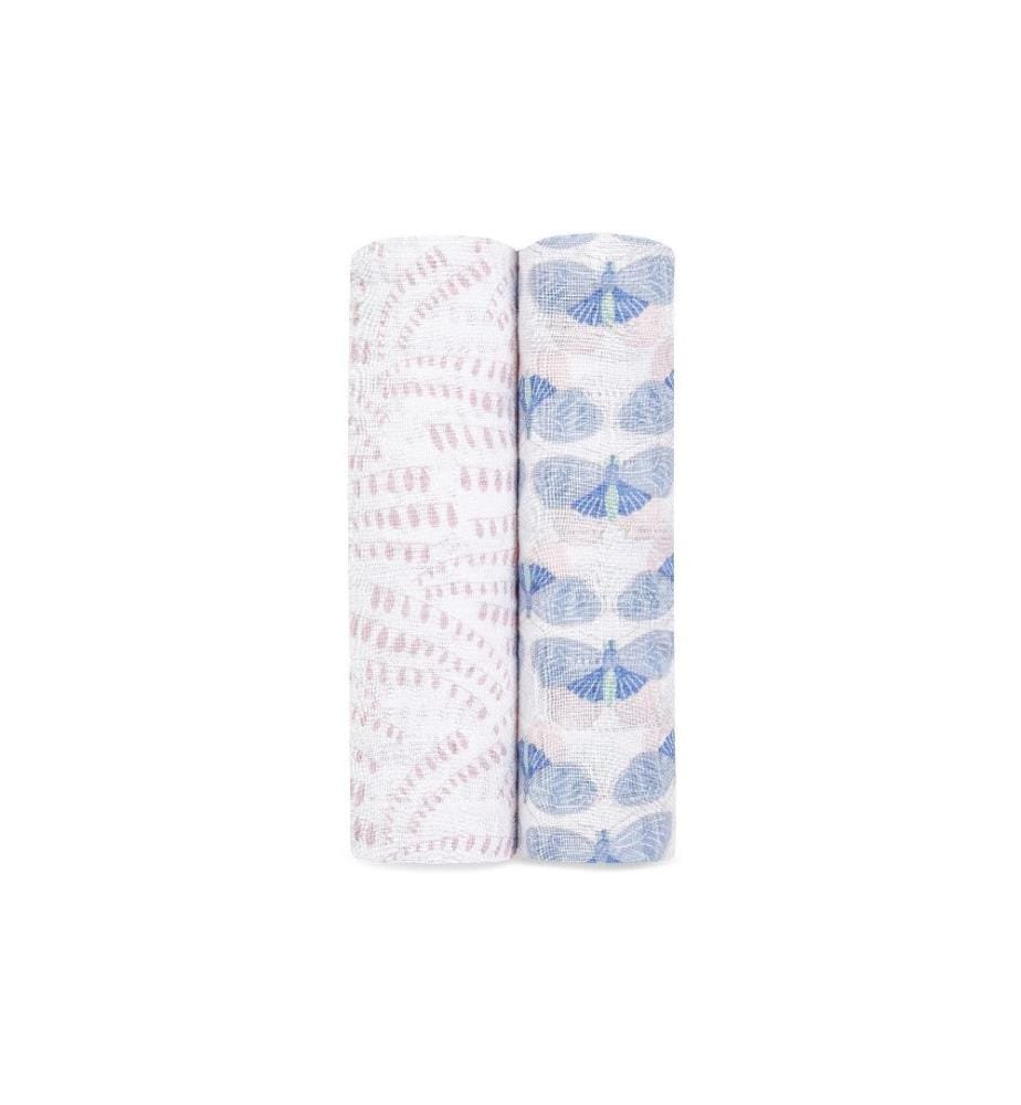 ADEN + ANAIS - Serviette en gaze Deco Lot de 2 120 x 120 cm