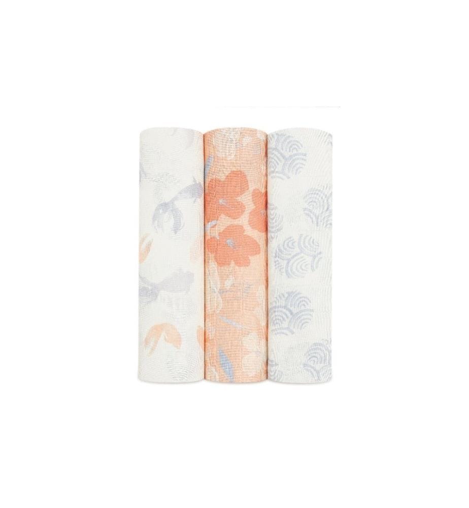 ADEN + ANAIS - Serviette en gaze Koi pond Set de 3 120 x 120 cm