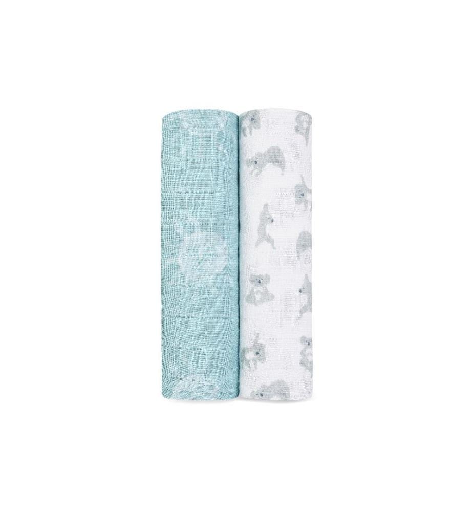 ADEN + ANAIS - Serviette en gaze Now & Zen Lot de 2 120 x 120 cm