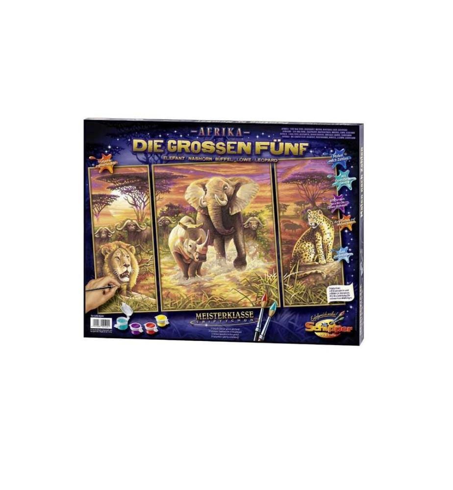 SCHIPPER - Peinture avec chiffres L`Afrique – caravane d`éléphants