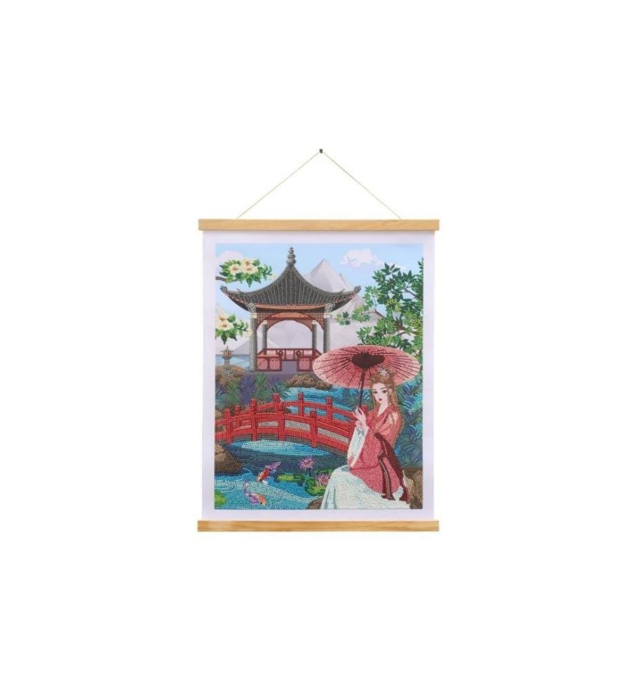 CRAFT BUDDY - Kits de bricolage Crystal Art Scroll Asia 35 x 45 cm