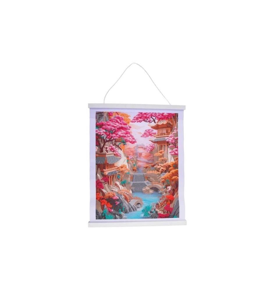 CRAFT BUDDY - Kits de bricolage Crystal Art Scroll Cherry Blossom Bliss