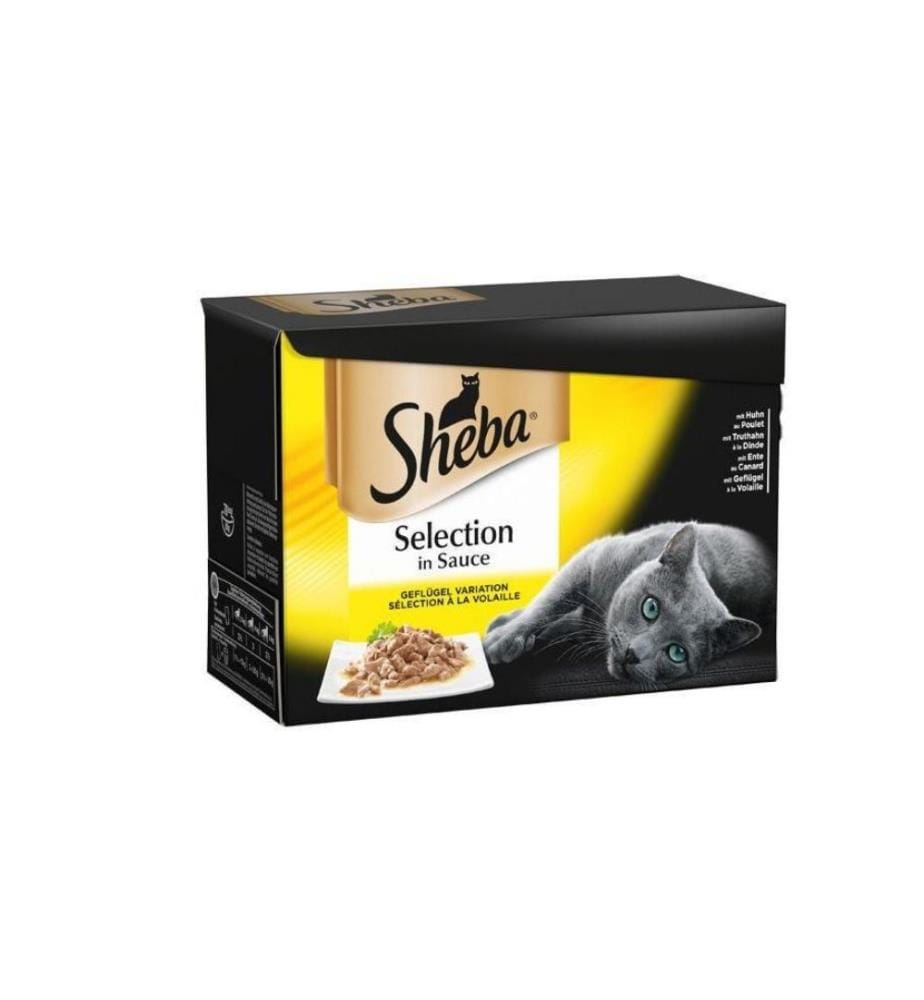 SHEBA - Alimentation humide Sélection en sauce Variation de volaille 12 x 85 g