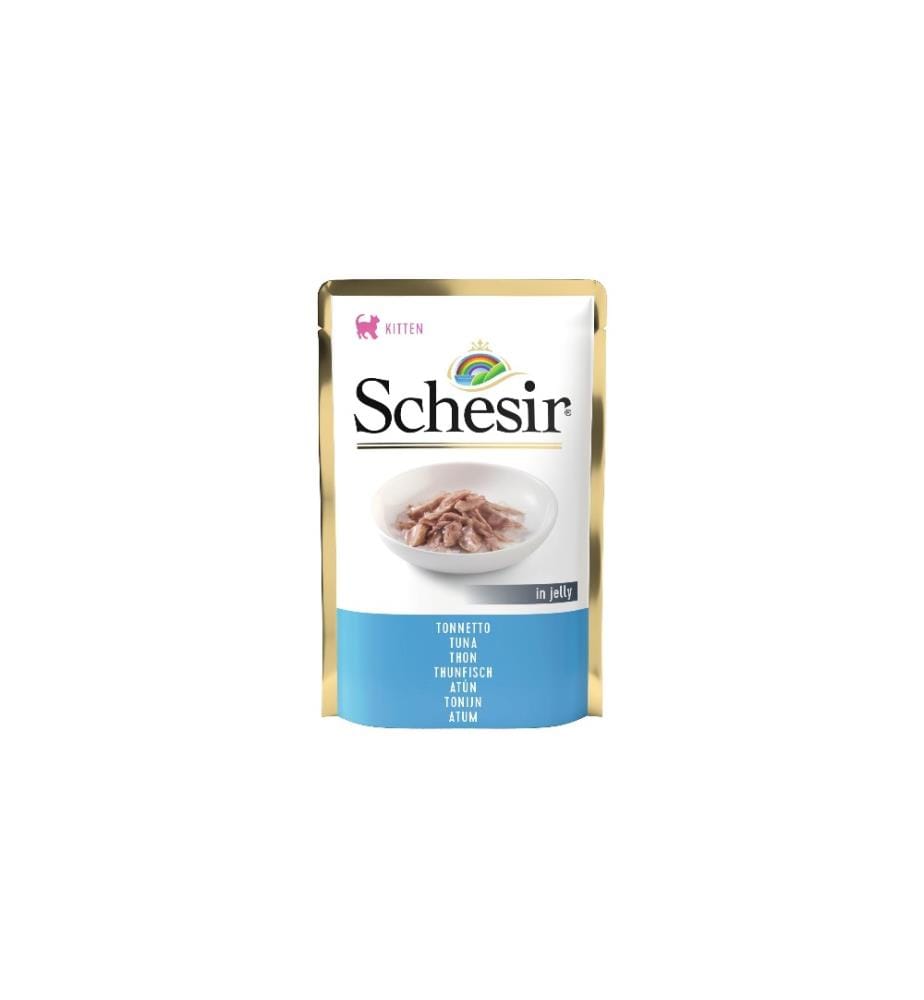 SCHESIR - Alimentation humide Kitten thon en gelée, 85 g