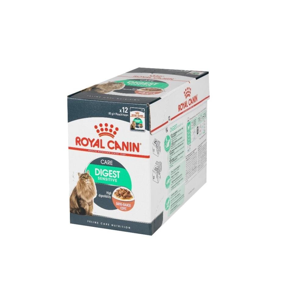 ROYAL CANIN - Alimentation humide Sauce Digest Sensitive, 12 x 85 g