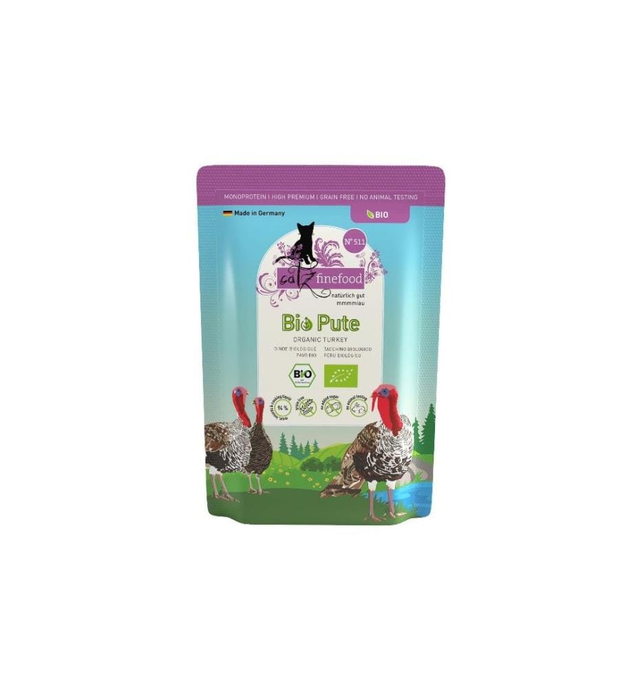 CATZ FINEFOOD - Alimentation humide Bio No.511 Dinde, 85 g