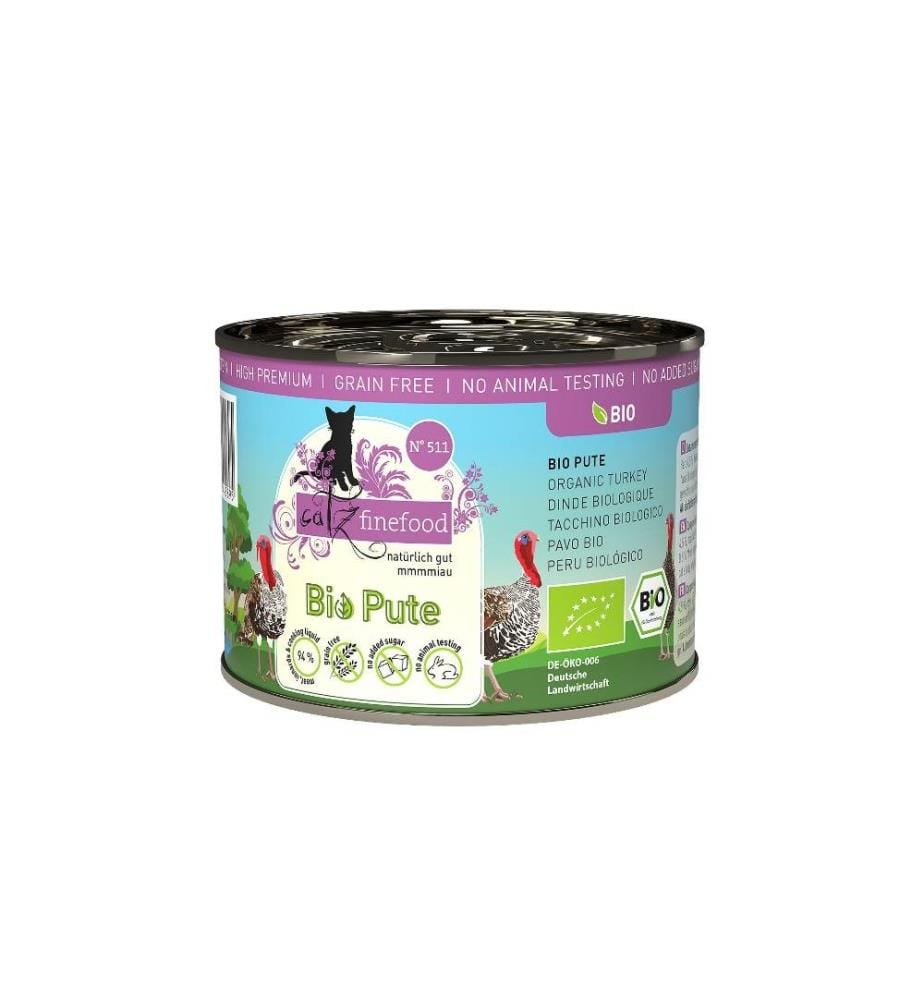 CATZ FINEFOOD - Alimentation humide Bio No.511 Dinde, 200 g